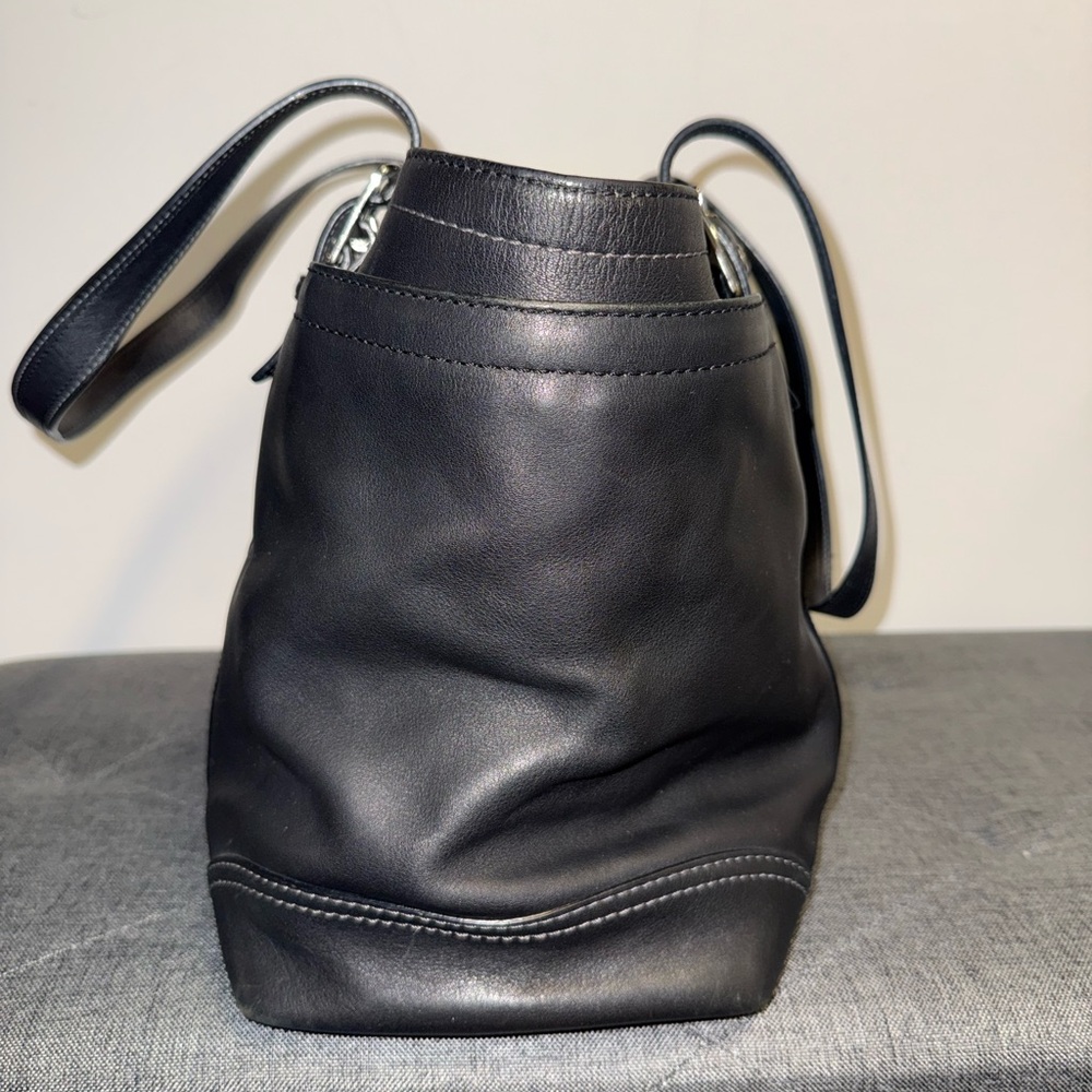 Coach Vintage SoHo Hampton Black Y2K Leather Tote F10288 - Picture 5 of 16